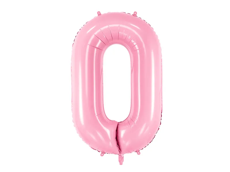 Luftballon Zahl 0 Rosa Folie 86cm
