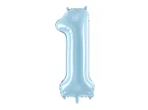 Luftballon Zahl 1 Hellblau Folie 86cm