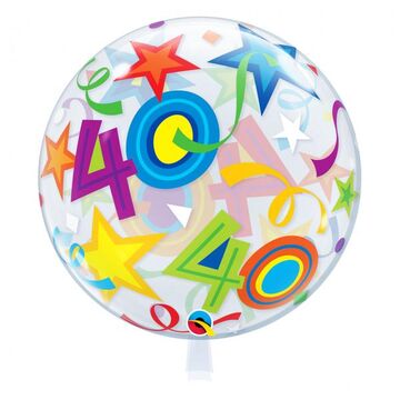 Bubbles Ballon Zahl 40, Ø 56 cm