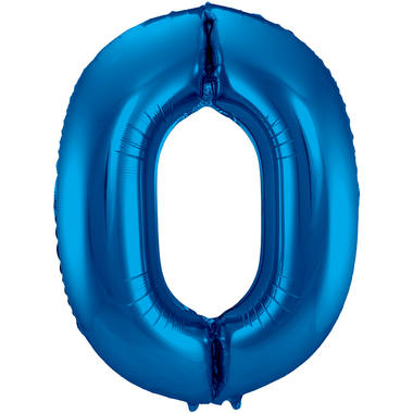 Luftballon Zahl 0 Royal Blau  Folie 86cm