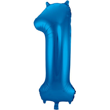 Luftballon Zahl 1 Royal Blau Folie 86cm