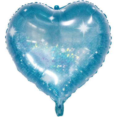 Folienballon Herzförmig Galactic Aqua – 61 cm