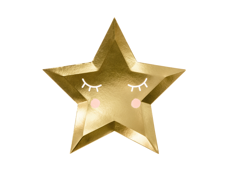 Teller Little Star – Stern, gold, 27cm (1 VPE / 6 Stk.)