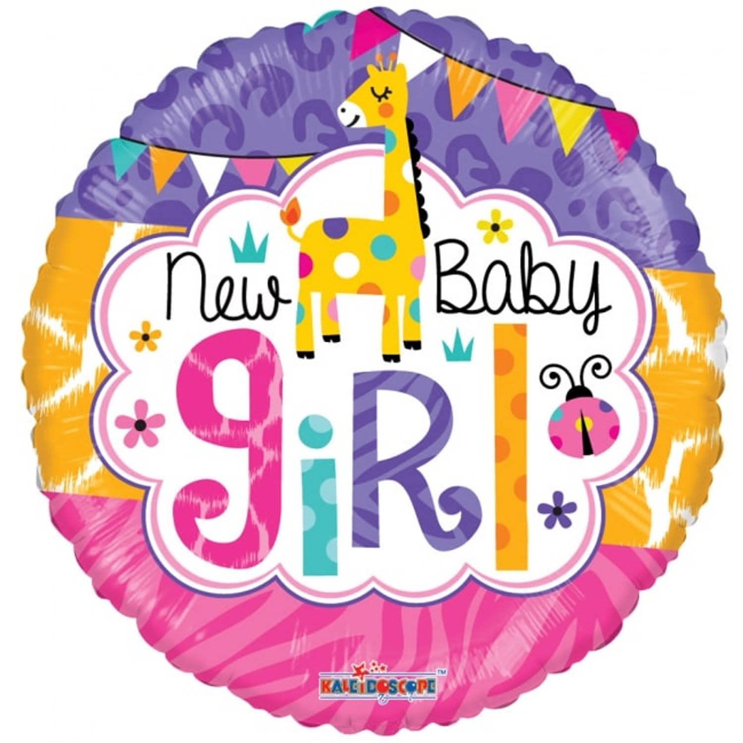 Folienballon, New Baby Girl, 46 cm